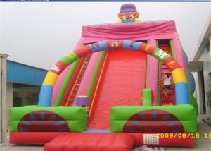Quality Two Climbing Ladders Commercial Inflatable Slide , 7M Height Inflatable Clown Slide For Players for sale