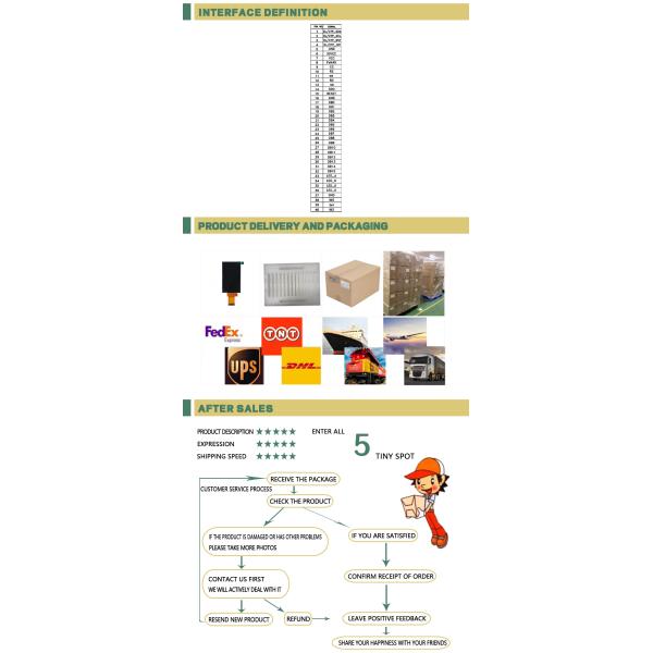 3.97 Inch TFT LCD Screen Full View RGB 480 * 800 8BIT/16BIT MCU Interface