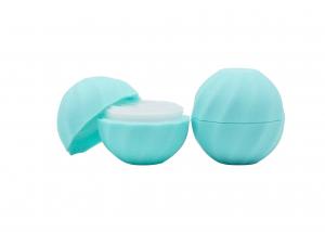 China Ball Shaped 7g Lip Balm Tube Light Blue Color Plastic Egg Shaped Lip Balm Tube on sale