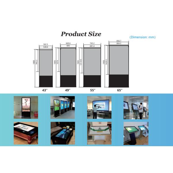 Wholesale with order scaning 23.8 Inch 27inch 32inch Floor Standing Digital Signage Display Advertising Floor Standing Kiosk Capacitive Touch With