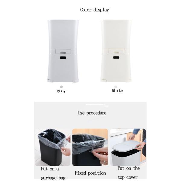 18L/36L Custom Recycling Double Bucket Three Compartments Sorted Trash Bin