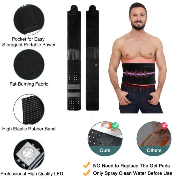 102pcs LED Infrared Red Light EMS Abdominal Weight Loss Belt