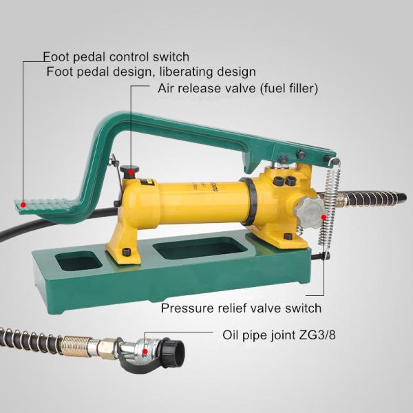 2 Stage Hydraulic Pressure Foot Operated Hydraulic Pump With 700 Bar Rated Pressure