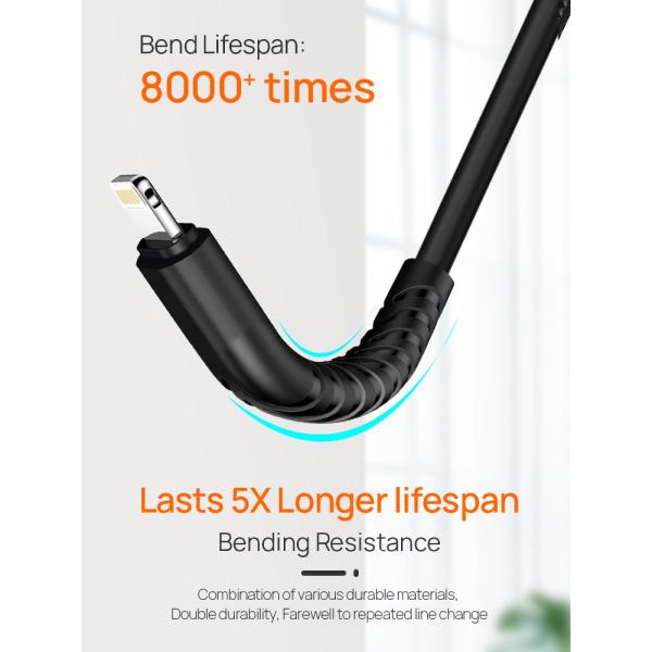 PD 18W Iphone Usb To Lightning Cable MFI Charging Cable Aluminum Alloy