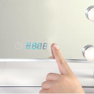 Quality Desk Square Vanity Makeup Mirror With Light Bulbs , Portable Light Up Mirror for sale