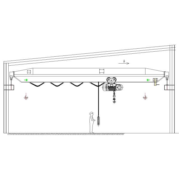 10T LDA Type Single Girder Overhead Crane Electric For Lifting Heavy Objects
