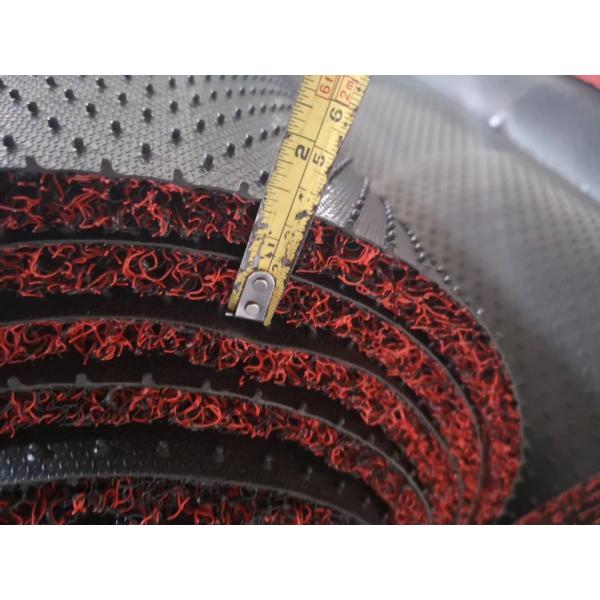 Double color pvc coil car mat carpet with non skid nail backing
