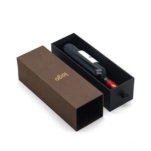 Champagne Paper Box Packaging Single Bottle Gift Red Wine Luxury Rectangle