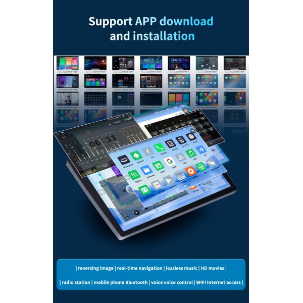 Carditai 9Inch Car Radio 2Din Media Player with 2K Screen Bluetooth USB Mirror Link FM