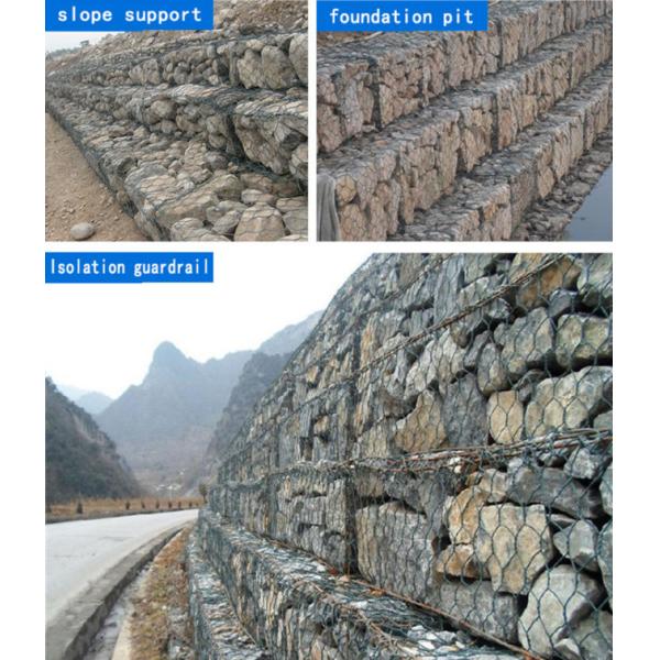 8 X 10cm Pvc Coated Hexagonal Wire Mesh Gabion Protecting Dam
