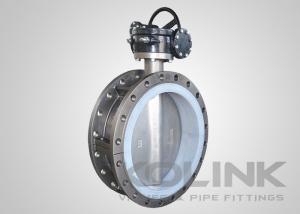 Quality Fully PTFE Lined Butterfly Valve, 2-pc Ductile Iron Body, Concentric Disc for sale