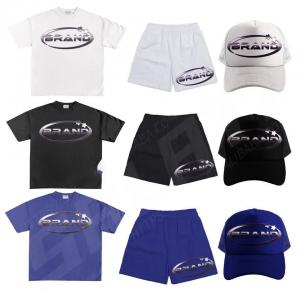 Quality                  Custom Logo Sportswear Men Tracksuit Private Label Sweat Track Suit Set Shorts Pants Summer Men T Shirt and Short Set for Men              for sale