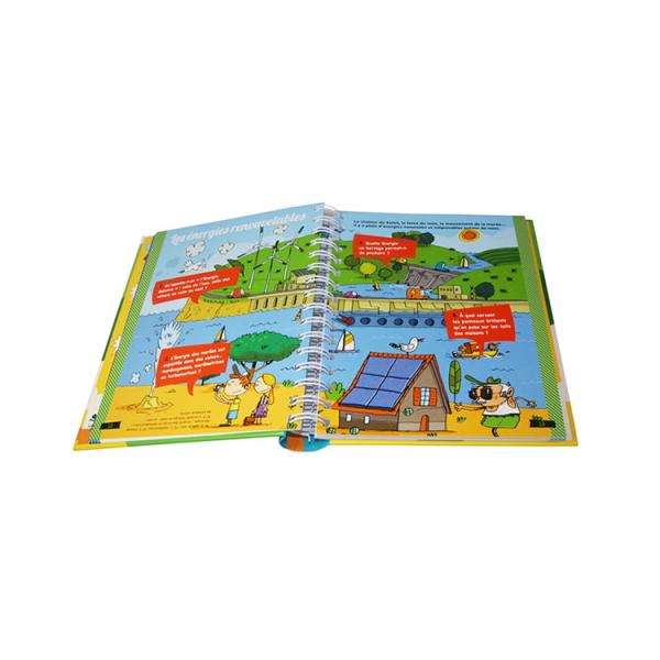 Hardcover Spiral Bound Book Printing , Metal Coil Spiral Binding Books Services