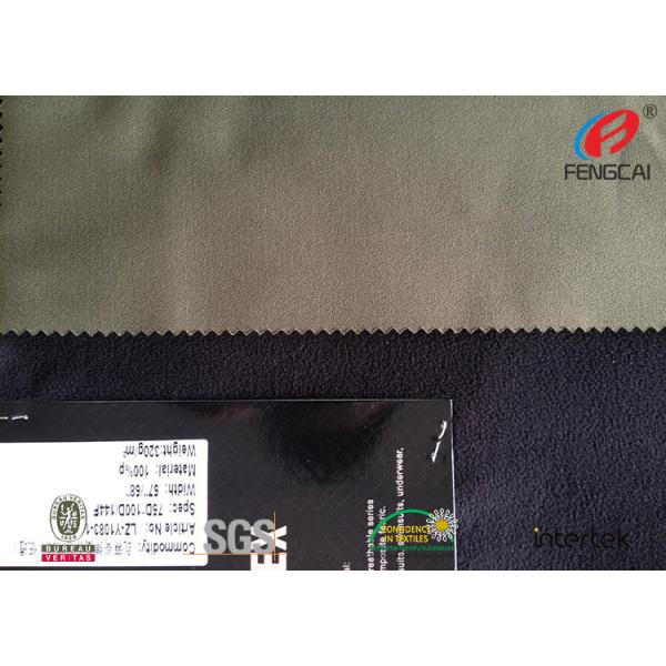 Three Layer Waterproof Softshell Fabric , Jacket Fleece Fabric 75D/144F