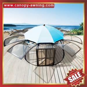 Quality Beautiful outdoor garden alu aluminum pc polycarbonate gazebo pavilion sunroom sun room house tent dome China for sale
