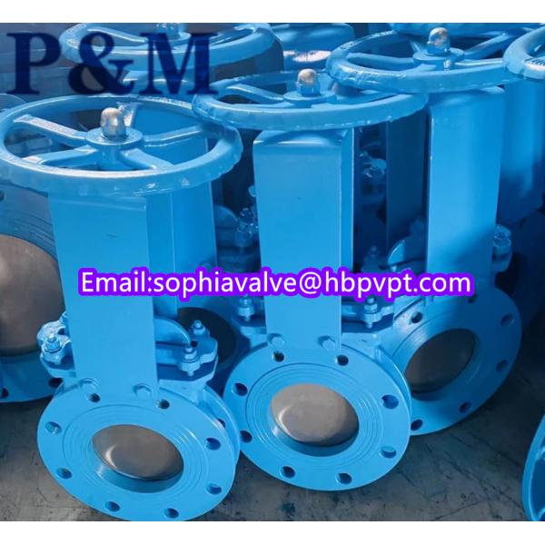 JIS10K rising stem cast steel knife gate valve