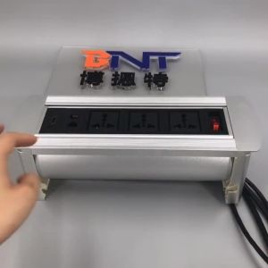 Quality Conference manual rotate EU power table socket box with usb for sale
