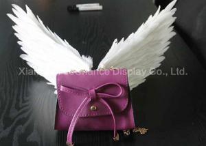 Quality Mini Size Shop Display Christmas Decorations Handmade White Color Feather Wings for sale