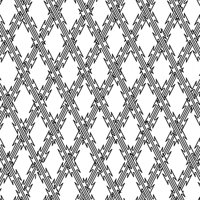 High-density razor wire diamond mesh