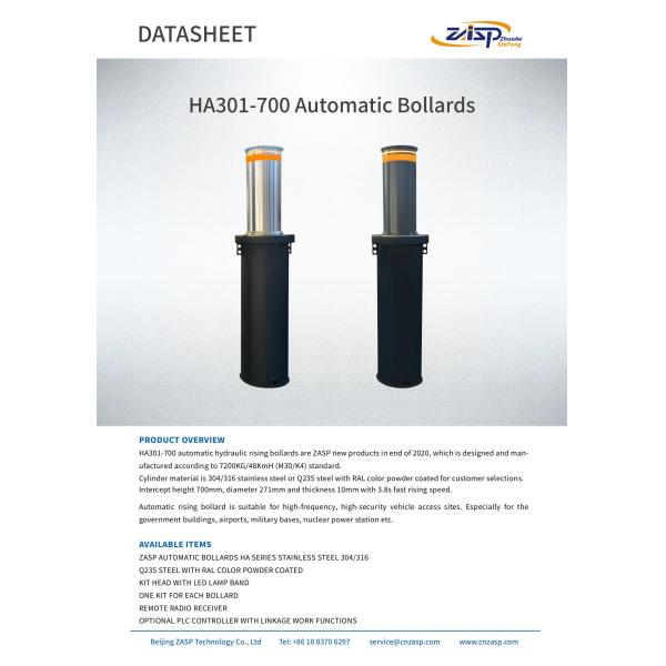 RAL Colors Retractable Automatic Bollards For Driveways Vehicle Access Control