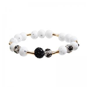 Quality OEM Shambhala Rock Ball Crystal Stretchy Bracelets Twinkling For Young Lady Wear for sale