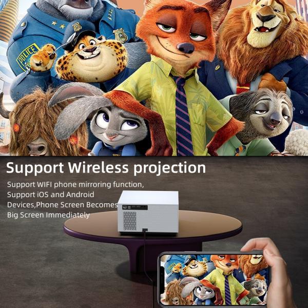 S2 750 ANSI Lumens Projector 1080P 4K Projector Android 11.0 Dust Free Fully Sealed