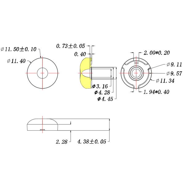 170° High Transmittance PMMA LED Indoor Light Lens with 93% Transmittance