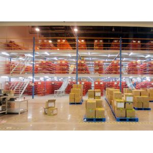 China Orange Custom Industrial Rack Mezzanine Steel Structure Space Optimization on sale