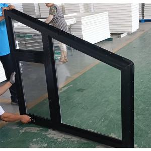 Quality Vinyl PVC Double Glazed Windows Casement Trapezoidal Swing Open For House for sale