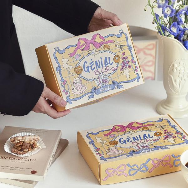 Custom Baking Paper Box For Berlin Cream Cookies Candies Cakes And Pastries