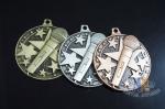 Die Casting Custom Metal Engraved Music Medals, 3D Design With Gold Silver