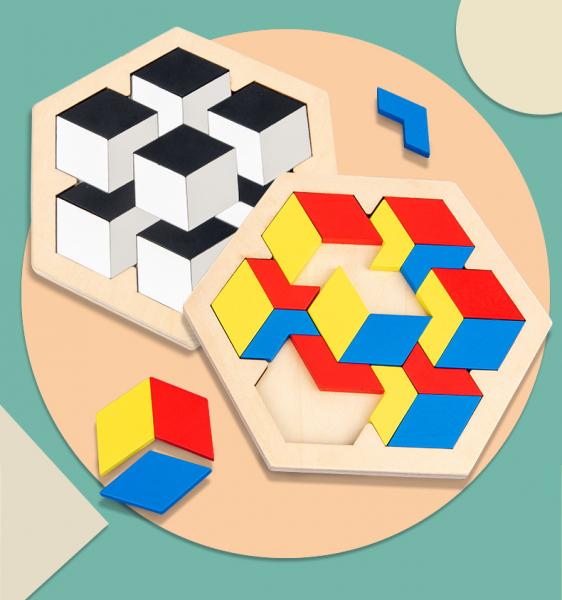 Children Baby Developmental Toys Geometric Jigsaw Puzzle Early Education Toy