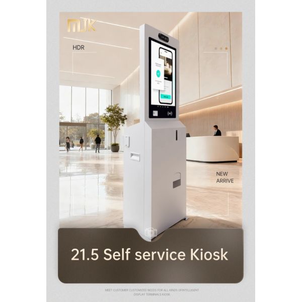 MJK Wholesale Android/Windows Indoor Payment Kiosk Self-Payment Touch Screen POS Machine Barcode Reader SDK Function OEM/ODM