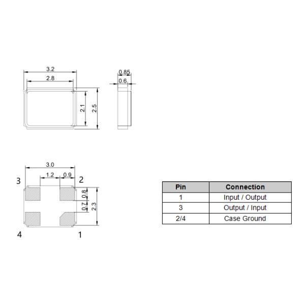 Surface Acoustic Wave Saw Resonators 314.925MHz To 315.075MHz