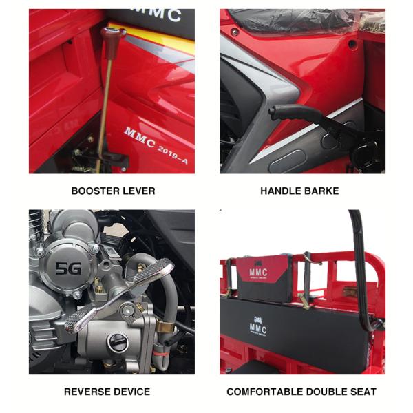 150cc Motorized Cargo Tricycle with 800kg Loading Capacity