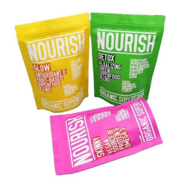 100G Clear Plastic Stand Up Zipper Pouch Resealable Biscuit Packaging