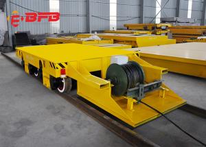Quality 25 Tons Retractable Cable Motorized Transfer Trolley Rail Car Mover For Steel Mill Transfer for sale