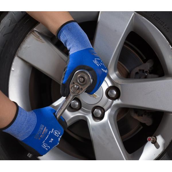 15 Gauge Nylon/Spandex Liner Sandy Nitrile Coated Work Gloves
