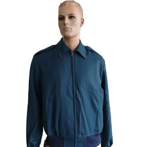 Quality Customizable Fabric Standard Blue Uniform Jacket With 2 Pockets Winter Waterproof Breathable Polyester Military Jacket for sale