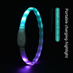 Quality Pet Products ABS Led Dog Collar Rechargeable 40X2cm for sale