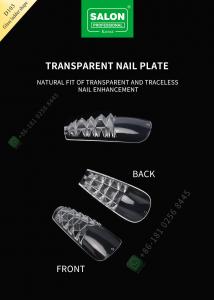 Quality Glass Ladder Shape Highly Traceless Nail Pieces Half Cover False Nail Tips for Nail Art Salon for sale