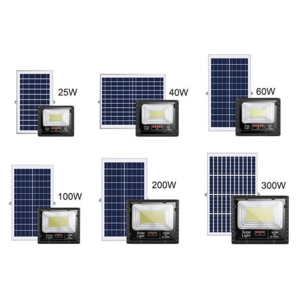 300W Aluminum Alloy Solar Flood Lights Battery Replaceable High Bright LED