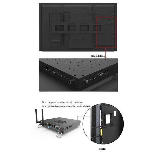 85 Inch 4K Touch Screen LCD Interactive Whiteboard All In One Whiteboard Wall Mount For College Teaching