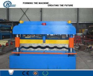 Quality 5.5KW Metal Steel Roof Tile Roll Forming Machine / Roof Tiles Making Machine For House Use for sale