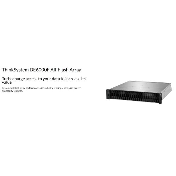 2U24 SFF Lenovo ThinkSystem DE6000F All Flash Array For Office Storage