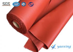 Quality Red Welding Curtain Silicone Coated Glass Cloth Fireproof And Waterproof for sale