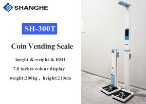 Quality Portable Coin Operated Weight And Height Machine , Folding Accurate Body Weight Scale for sale