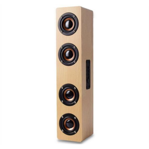 4000mah Wooden Bluetooth Wireless HIFI Speaker Portable Music SoundBar AUX Handsfree for TV