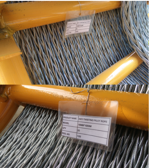 High Strength Anti Twist Wire Rope 20 mm for Transmission Line Stringing