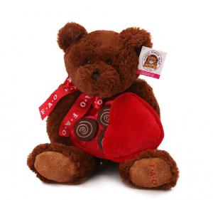 China Hot Electronic Recording Toy Plush Teddy Bear with Heart Pillow on sale